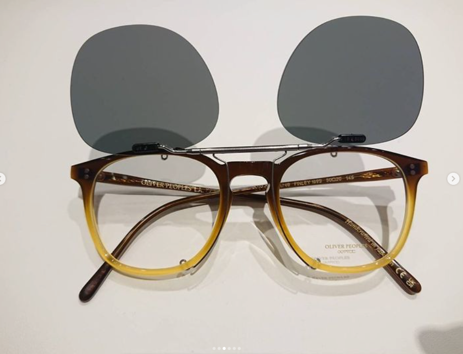 48mm~Brown POLAR~~OLIVER PEOPLES FINLEY 1993 CLIP ON MSRP $264 Steve Carell'sFav