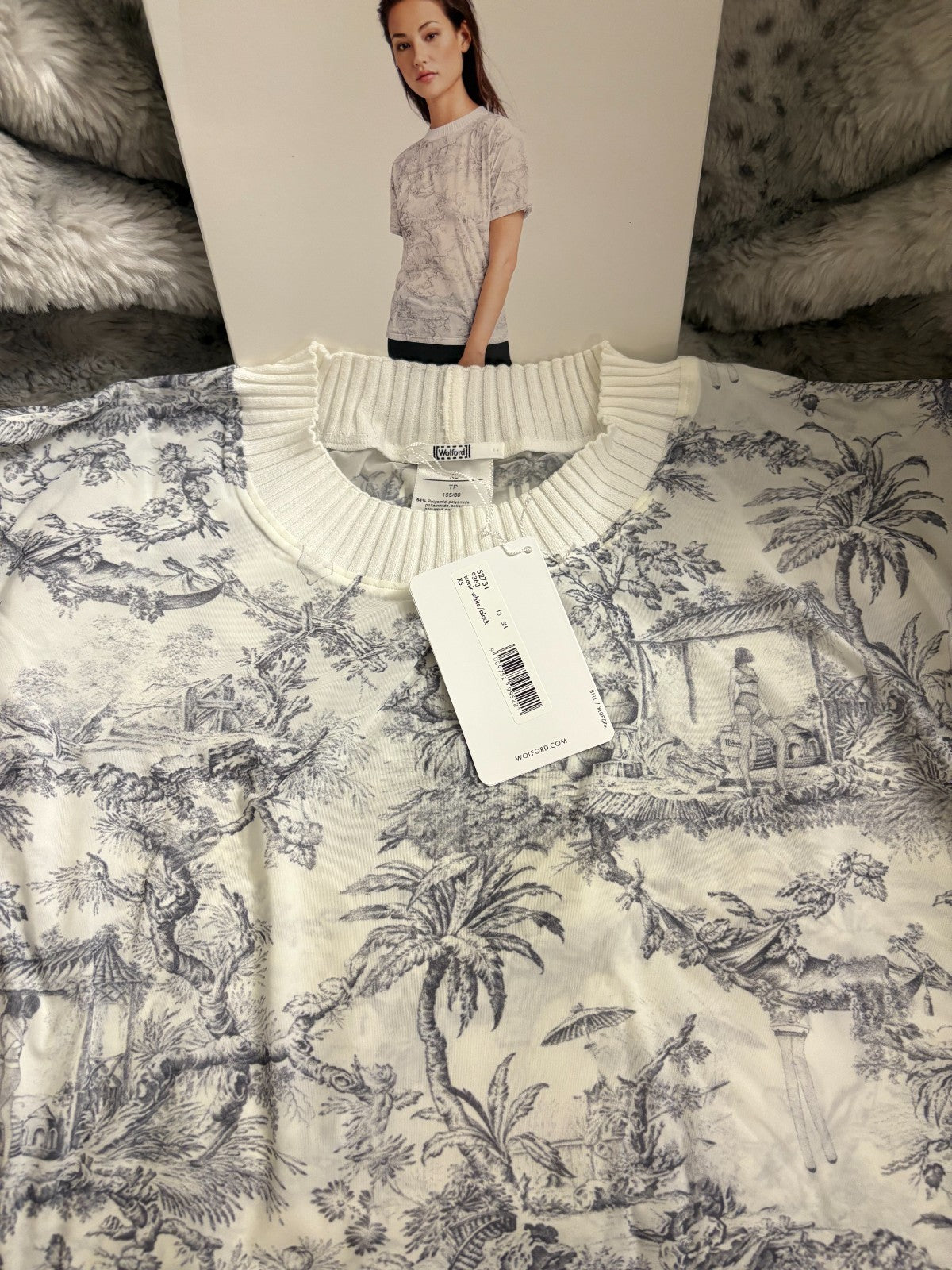 Austrian Luxury Wolford ANTOINETTE Shirt MSRP$280 CHIC & SLEEK
