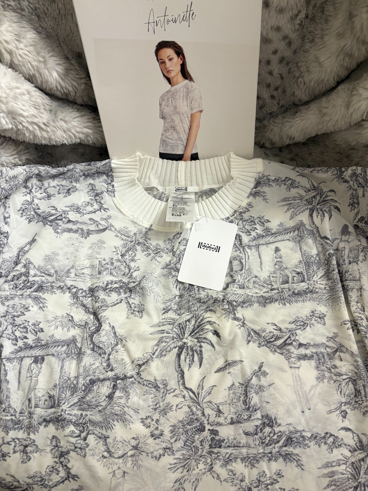 Austrian Luxury Wolford ANTOINETTE Shirt MSRP$280 CHIC & SLEEK