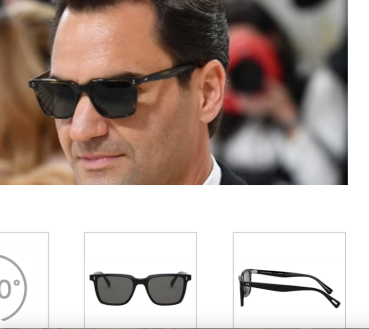 50mm~ OLIVER PEOPLES LACHMAN Optical in Cinder Coco MSRP$397 ROGER FEDERER's Fav