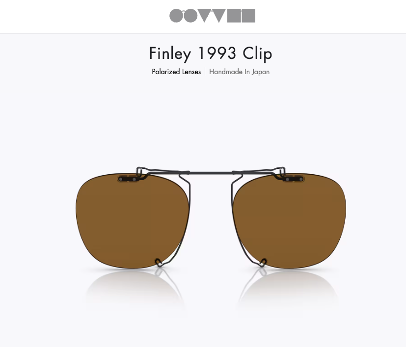 48mm~Brown POLAR~~OLIVER PEOPLES FINLEY 1993 CLIP ON MSRP $264 Steve Carell'sFav