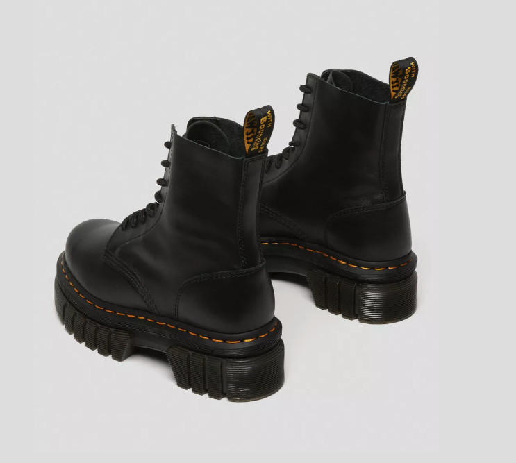 AUDRICK NAPPA LEATHER PLATFORM ANKLE BOOTS MSRP$240 in Black Nappa Great Reviews