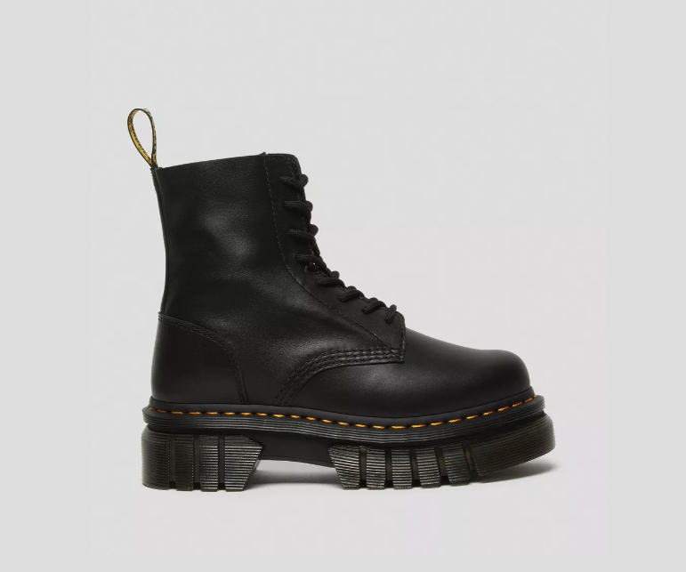 AUDRICK NAPPA LEATHER PLATFORM ANKLE BOOTS MSRP$240 in Black Nappa Great Reviews