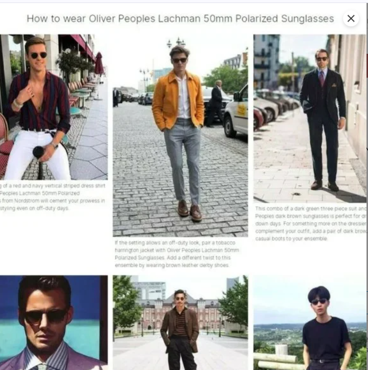 50mm~ OLIVER PEOPLES LACHMAN Optical in Cinder Coco MSRP$397 ROGER FEDERER's Fav