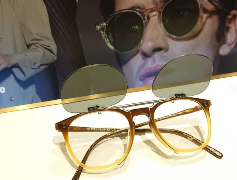 48mm~Brown POLAR~~OLIVER PEOPLES FINLEY 1993 CLIP ON MSRP $264 Steve Carell'sFav